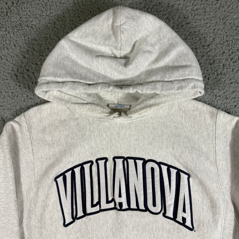 Champion Villanova Wildcats Hoodie Size Small Gray Reverse Weave Sweatshirt - Picture 3 of 9